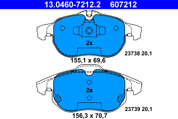 ATE Remblokset 13.0460-7212.2