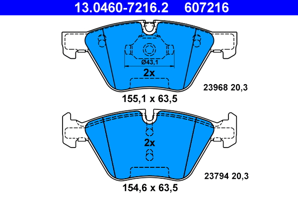 ATE Remblokset 13.0460-7216.2