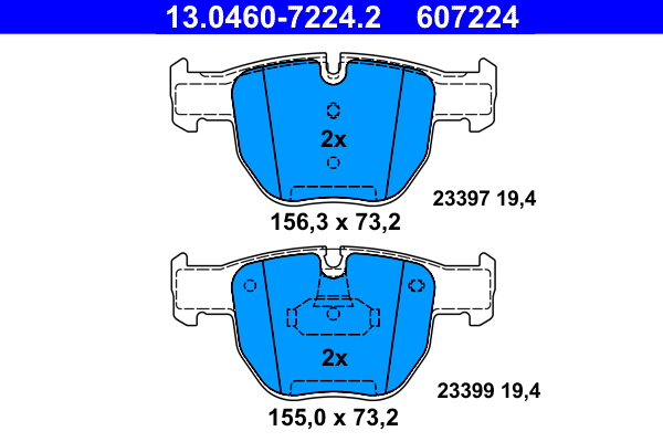 Remblokset ATE 13.0460-7224.2