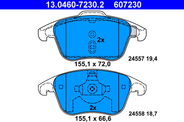 ATE Remblokset 13.0460-7230.2