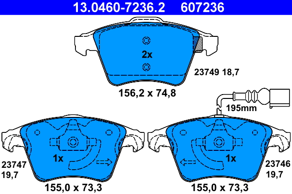 ATE Remblokset 13.0460-7236.2