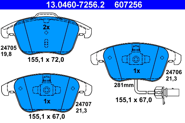 ATE Remblokset 13.0460-7256.2