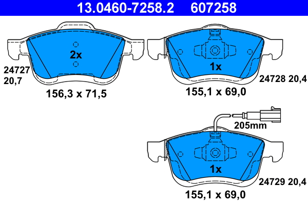 Remblokset ATE 13.0460-7258.2