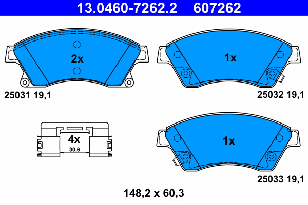 ATE Remblokset 13.0460-7262.2