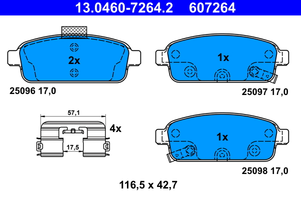 ATE Remblokset 13.0460-7264.2