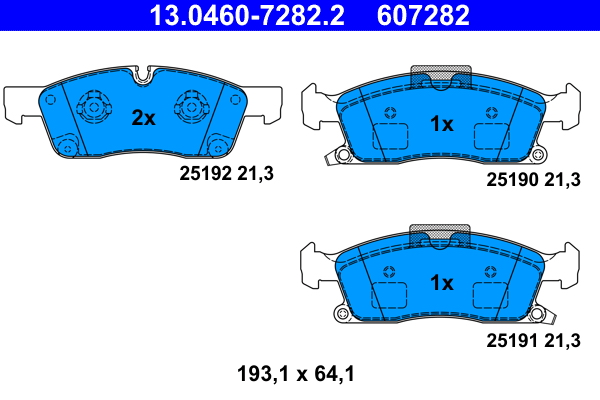 ATE Remblokset 13.0460-7282.2