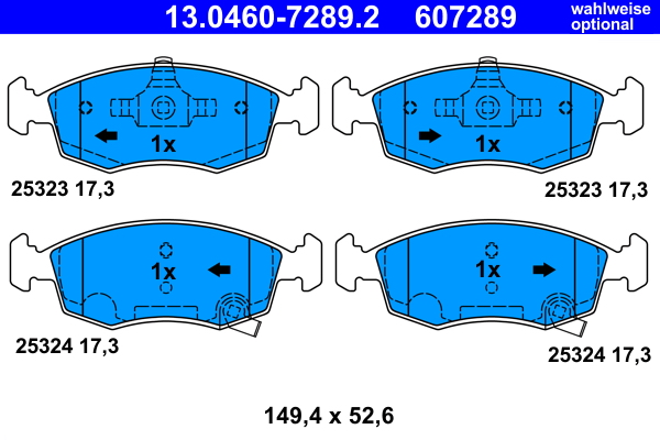 ATE Remblokset 13.0460-7289.2