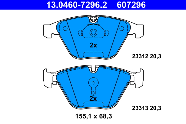 ATE Remblokset 13.0460-7296.2