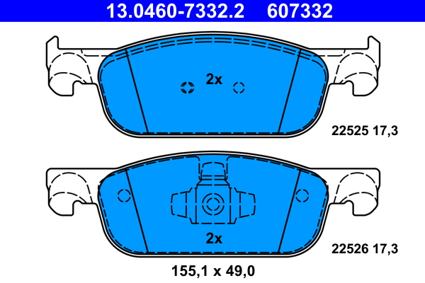 Remblokset ATE 13.0460-7332.2