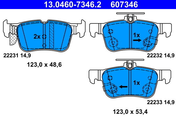 ATE Remblokset 13.0460-7346.2