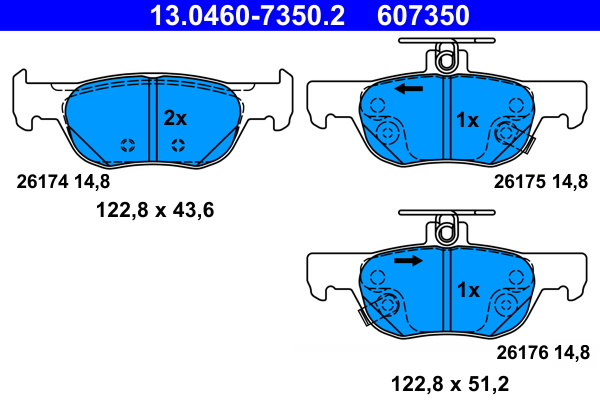 Remblokset ATE 13.0460-7350.2