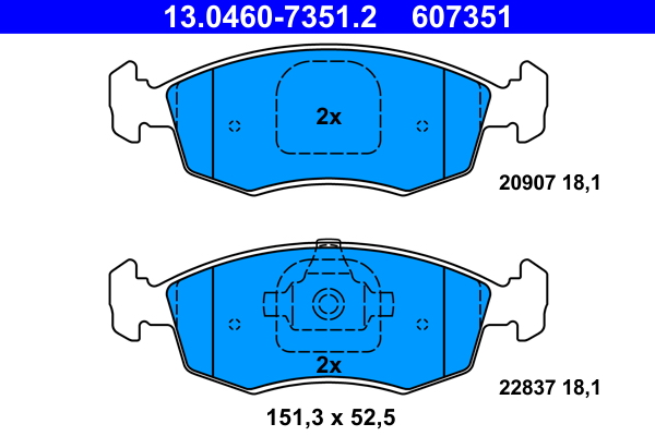 Remblokset ATE 13.0460-7351.2