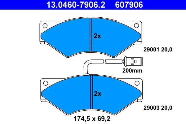 ATE Remblokset 13.0460-7906.2