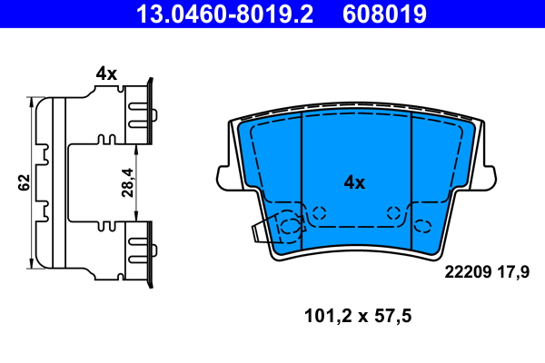 ATE Remblokset 13.0460-8019.2