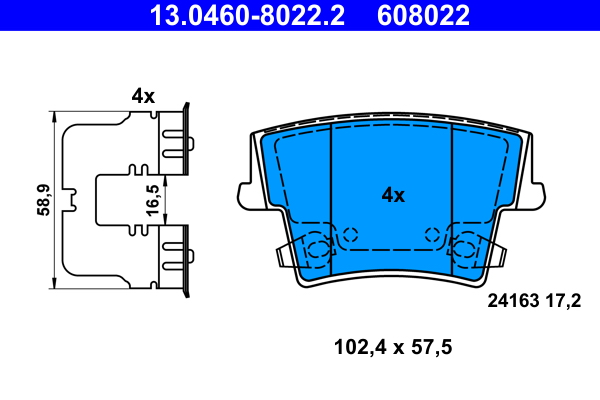 Remblokset ATE 13.0460-8022.2