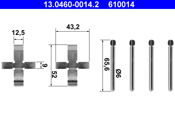 Rem montageset ATE 13.0460-0014.2