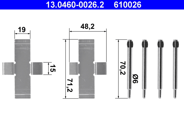 Rem montageset ATE 13.0460-0026.2