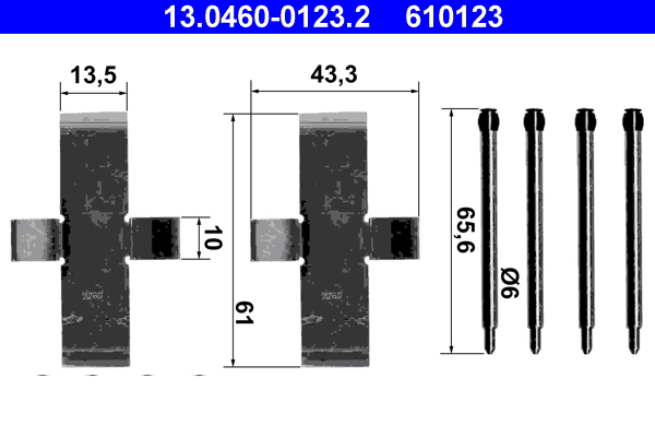 Rem montageset ATE 13.0460-0123.2