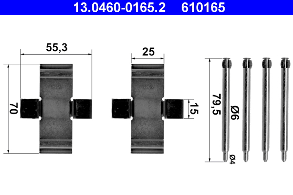 Rem montageset ATE 13.0460-0165.2