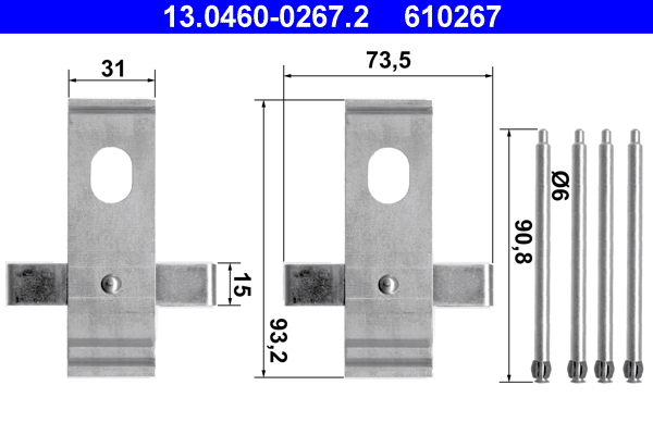 Rem montageset ATE 13.0460-0267.2