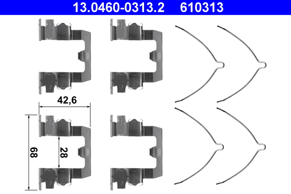 Rem montageset ATE 13.0460-0313.2