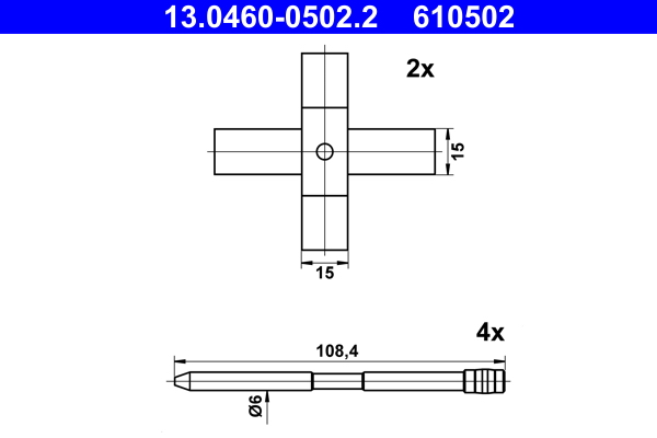 ATE Rem montageset 13.0460-0502.2