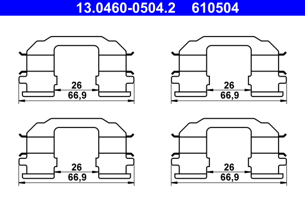 ATE Rem montageset 13.0460-0504.2