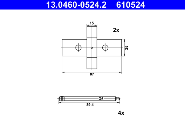 ATE Rem montageset 13.0460-0524.2