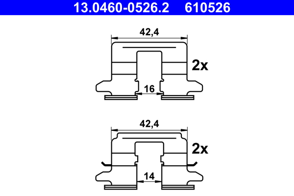 ATE Rem montageset 13.0460-0526.2