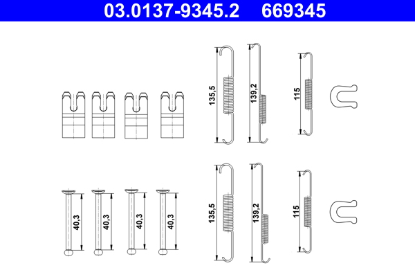 ATE Rem montageset 03.0137-9345.2