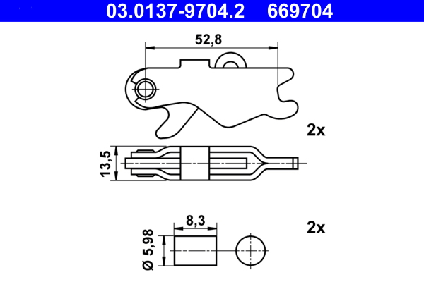 Rem montageset ATE 03.0137-9704.2