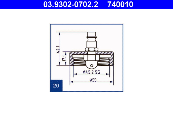 Ontluchtingsaansluiting ATE 03.9302-0702.2