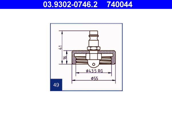 Ontluchtingsaansluiting ATE 03.9302-0746.2