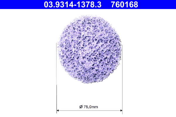 Reinigingsschijf, reinigingsschijf wielnaaf ATE 03.9314-1378.3