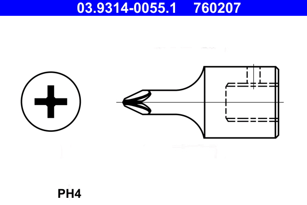 Steeksleutelelement ATE 03.9314-0055.1