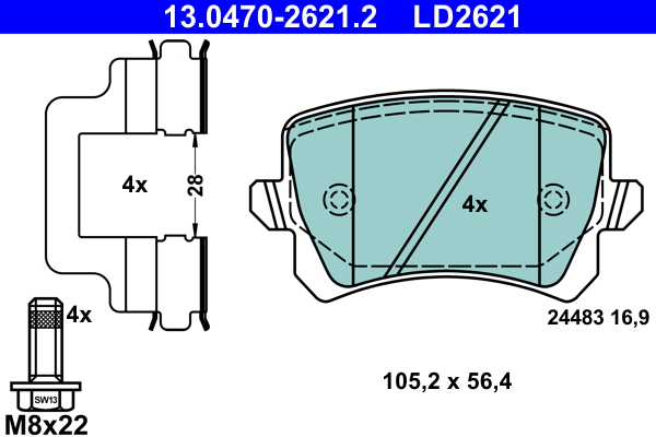 ATE Remblokset 13.0470-2621.2