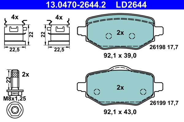 Remblokset ATE 13.0470-2644.2