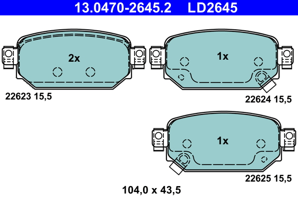 Remblokset ATE 13.0470-2645.2