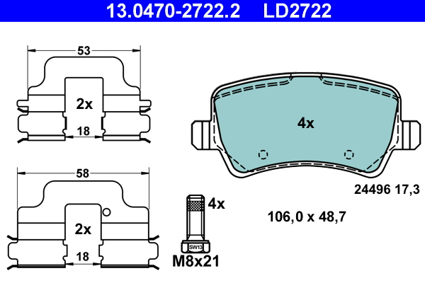 ATE Remblokset 13.0470-2722.2