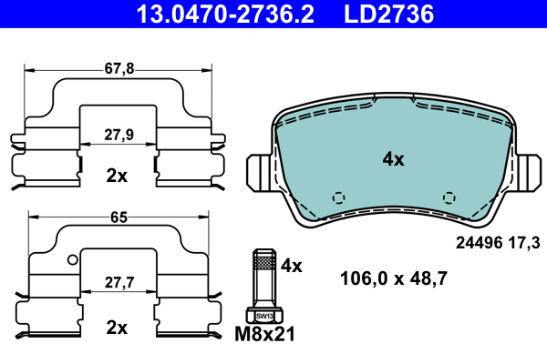 ATE Remblokset 13.0470-2736.2