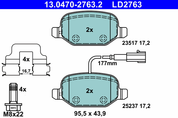 Remblokset ATE 13.0470-2763.2