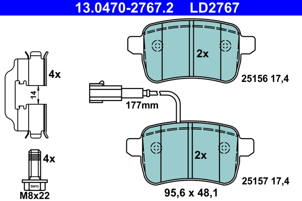 Remblokset ATE 13.0470-2767.2