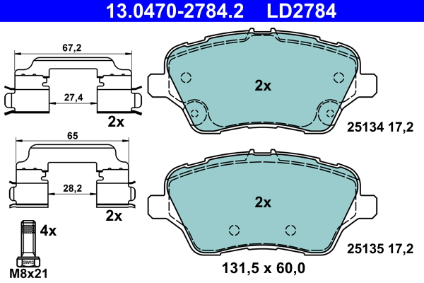 ATE Remblokset 13.0470-2784.2