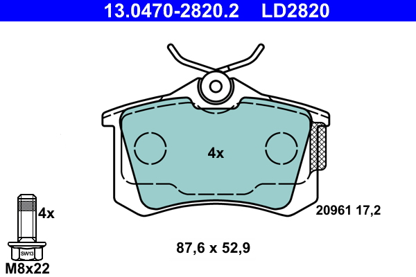 Remblokset ATE 13.0470-2820.2