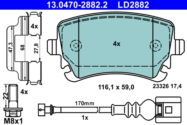 Remblokset ATE 13.0470-2882.2