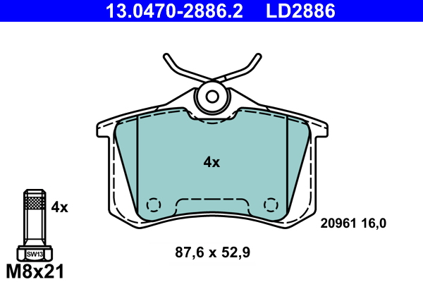 ATE Remblokset 13.0470-2886.2