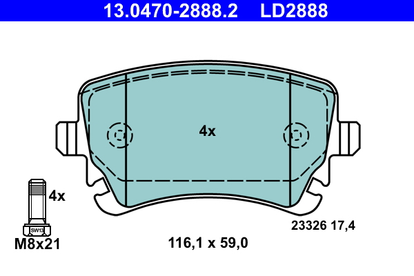 ATE Remblokset 13.0470-2888.2