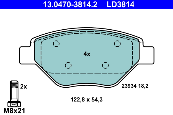 ATE Remblokset 13.0470-3814.2