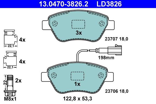 ATE Remblokset 13.0470-3826.2