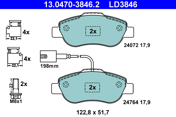 ATE Remblokset 13.0470-3846.2